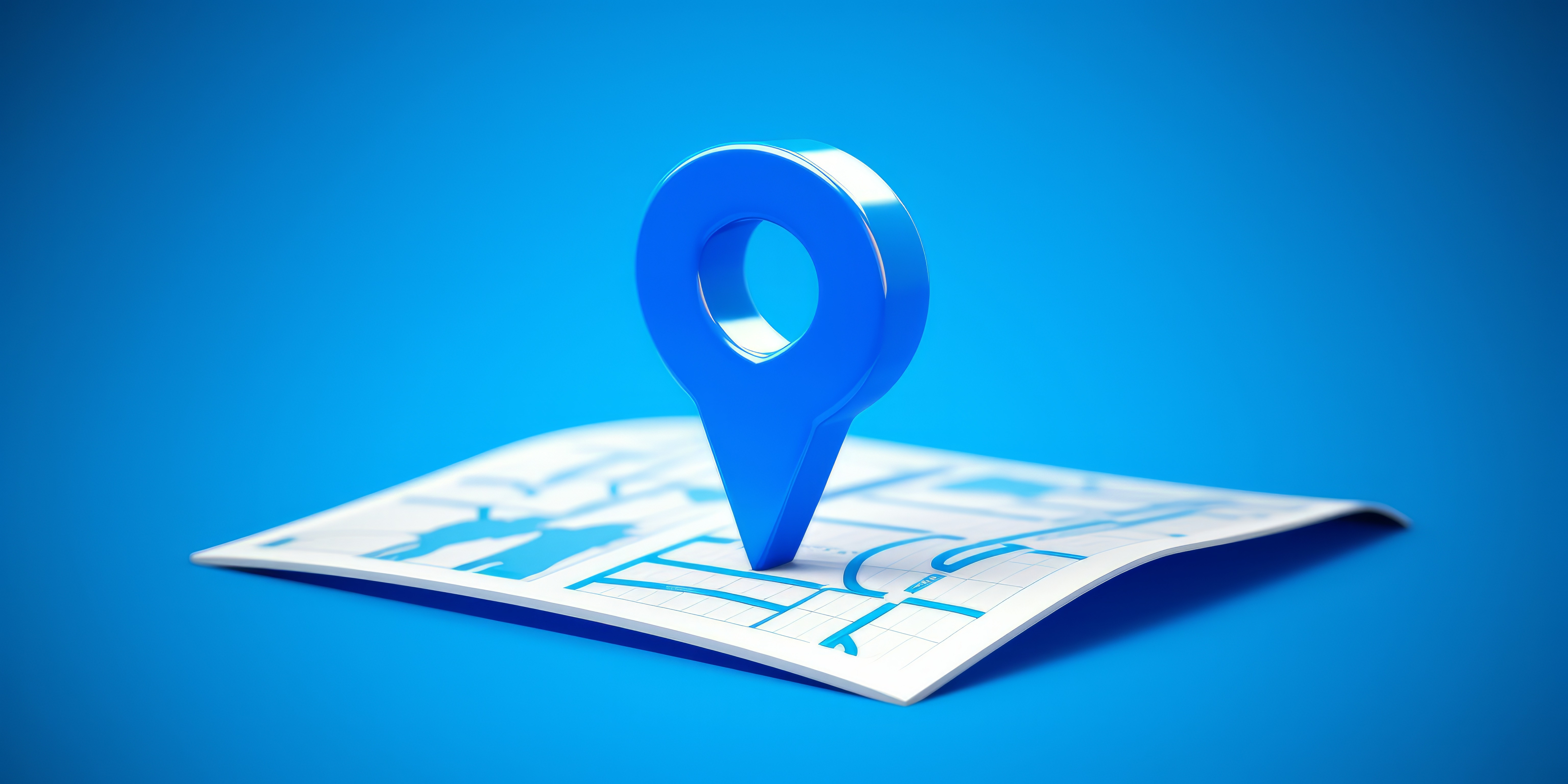 Marcador azul sobre un mapa que simboliza el análisis estratégico de regiones para la apertura de un nuevo centro Kumon
